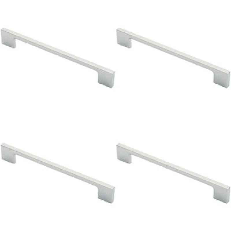 Image of Loops 4x Slim D Shape Pull Handle 190 x 7mm 160mm Fixing Centres Polished Chrome Multi unisex