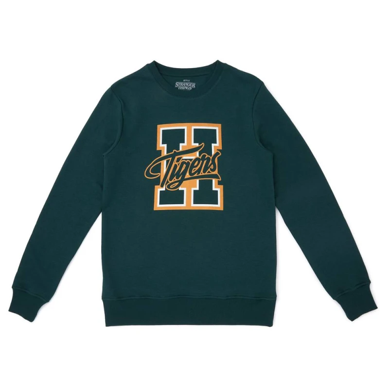 Image of Stranger Things H Tigers Sweatshirt - Green - S