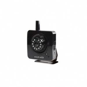 Image of Konig IP Camera two way intercom email notification motion detection Black