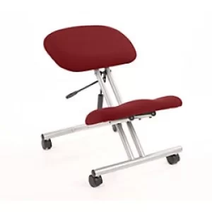 Image of Dynamic Task Operator Chair Without Arms Kneeler Ginseng Chilli Seat, Silver Frame Without Headrest Medium Back