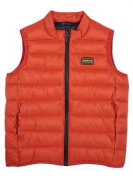 Image of Barbour International Boys Reed Padded Gilet - Orange