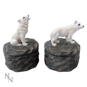 Image of Loyal Guardians Set of 2 Wolf Boxes