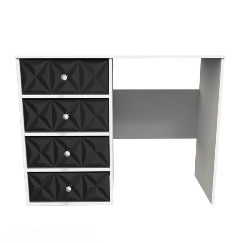 Image of Toledo 4 Drawer Vanity In Deep Black & White (Ready Assembled)