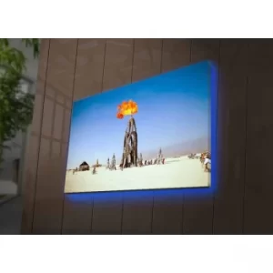 Image of 4570DACTBURN-002 Multicolor Decorative LED Lighted Canvas Painting