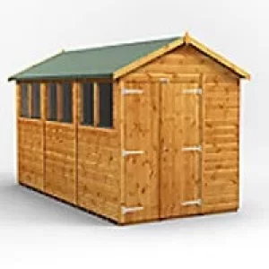 Image of Power Garden Shed 126PADD Golden Brown 12x6