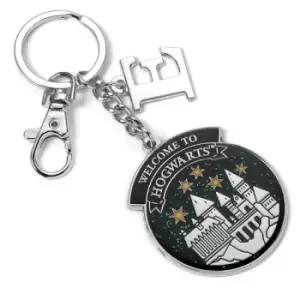 Image of Harry Potter Personalised Hogwarts Keyring E Initial