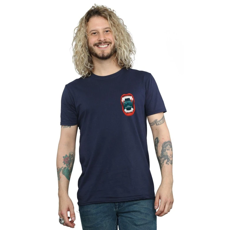 Image of The Lost Boys The Lost Boys Men Teeth Pocket T-Shirt in Navy Size: Small Navy S Male 5059934777576