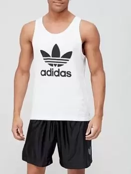Image of adidas Originals Trefoil Tank Top - White/Black Size XS Men