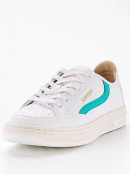 Image of Superdry Basket Lux Low Trainer - White, Size 4, Women
