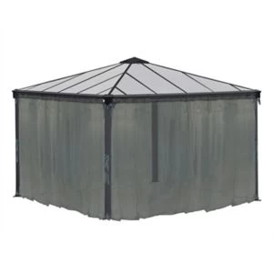 Image of Palram - Canopia 3K Series Grey Polyester (Pes) Gazebo Netting, Pack Of 6 (L)2170mm (W)3660mm