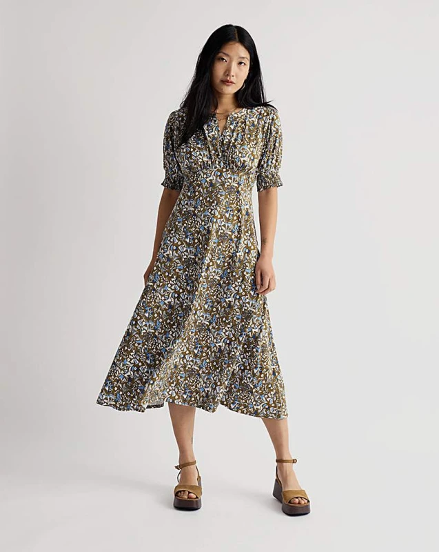 Image of Seasalt Seasalt Cornwall Fenil Dress Green Multicolour - Seasalt - Size: 10 Green Multicolour Female 10 ZD37202