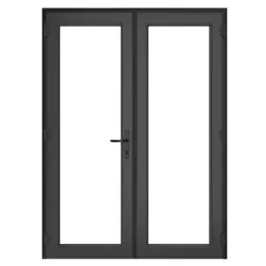 Image of Crystal uPVC Clear French Door Left Hand Master 1690mm x 2090mm Clear Glazing - Grey