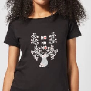 Image of Ho Ho Ho Womens T-Shirt - Black - 5XL