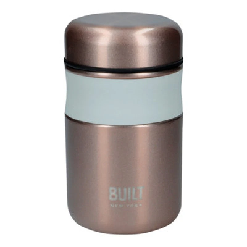 Image of BUILT New York Food Flask, Rose Gold, 9x15.5cm, 490ml Rose Gold unisex