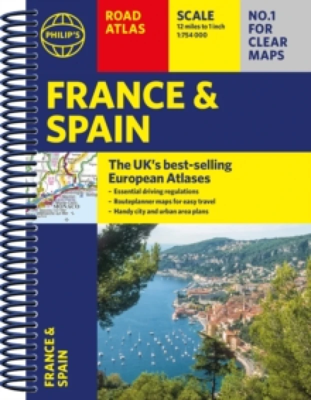 Image of Philip's France and Spain Road Atlas : A4 Spiral Spiral bound