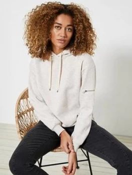 Image of Mint Velvet Zip Pocket Hoodie - Ivory