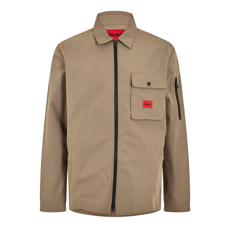 Image of Hugo Mens Emmond Overshirt Medium Grey male S