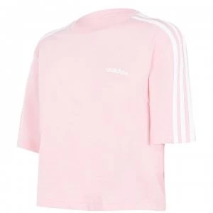 Image of adidas 3S Crop T Shirt Womens - Glory Pink