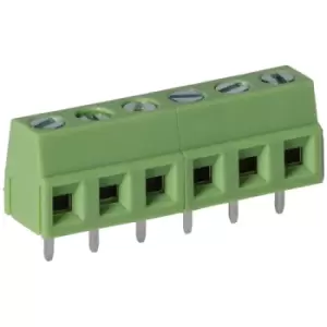 Image of TruConnect 211837 5.0mm 6 Way Low Profile Rising Clamp Terminal Block