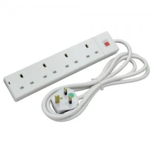 Image of Lindy 70145 surge protector 4 AC outlet(s) 250 V 2m White