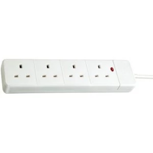 Image of Brennenstuhl 4 Gang 5m White Neon Indicator UK Plug