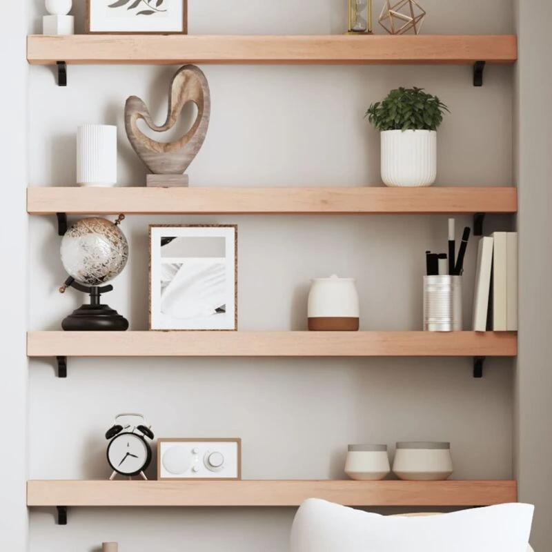 Image of VIDAXL Vidaxl - Wall Shelf 100x10x6cm Untreated Solid Wood Oak 8720845812775