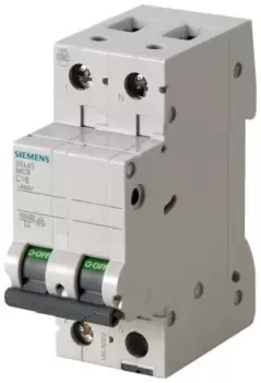 Image of Siemens SENTRON 6A MCB2P Curve B