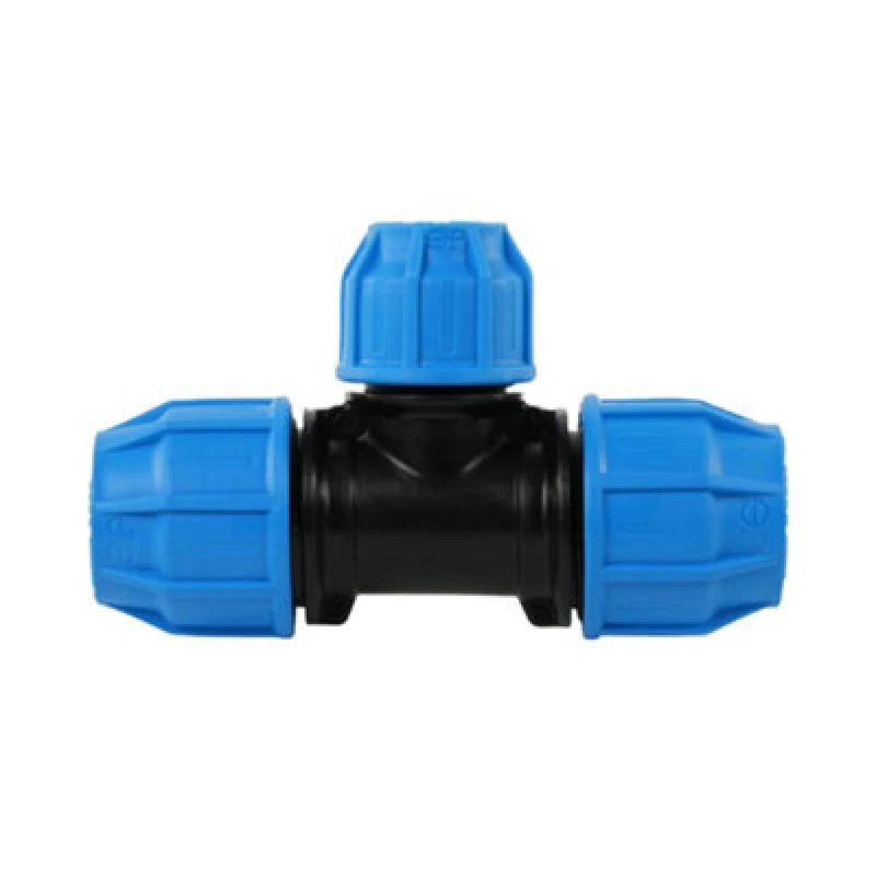 Image of John Guest Mdpe Compression Reducing Tee (Branch Reduced) - 32mm X 32mm X 25mm