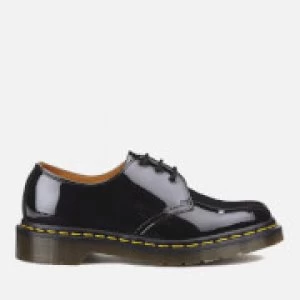 Image of Dr. Martens Womens 1461 Patent Lamper 3-Eye Shoes - Black - UK 8