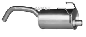 Image of ASMET Rear silencer 16.090 End silencer,Rear exhaust silencer FORD,FIAT,KA (RU8),PANDA (169),500 (312),500 C (312)