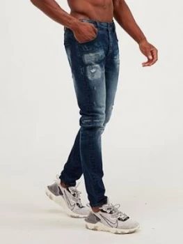 Image of Kings Will Dream Oscar Slim Fit Denim Jean - Blue Wash