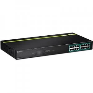 Image of Trendnet TPE-TG160G network switch Unmanaged L2 Gigabit Ethernet (10/100/1000) Black 1U Power over Ethernet (PoE)