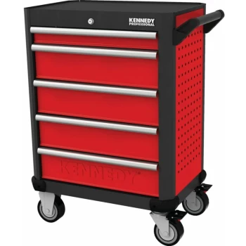 Image of Kennedy-pro - RED-28' 5 Drawer Professional Roller Cabinet