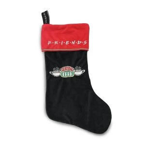 Image of Friends Central Perk Fleece Christmas Stocking Black/Red