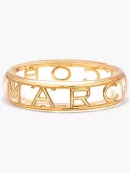 Image of Marc Jacobs The Logo Bangle - Clear/Gold