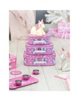 Image of Sass & Belle Rainbow Unicorn Geometrics Suitcase 3Pcs Set