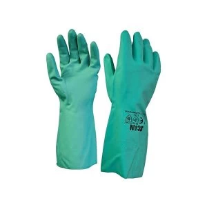 Image of Scan Nitrile Gauntlets with Flock Lining Large (Size 9)