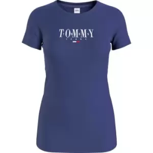 Image of Tommy Jeans Slim Fit Logo T-Shirt - Blue
