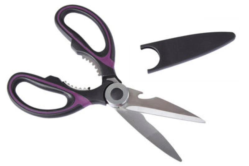 Image of Interiors by Premier Multipurpose Scissors, Eronomic Sharp Blades Scissors, Comfortable Stainless Steel Scissors Purple