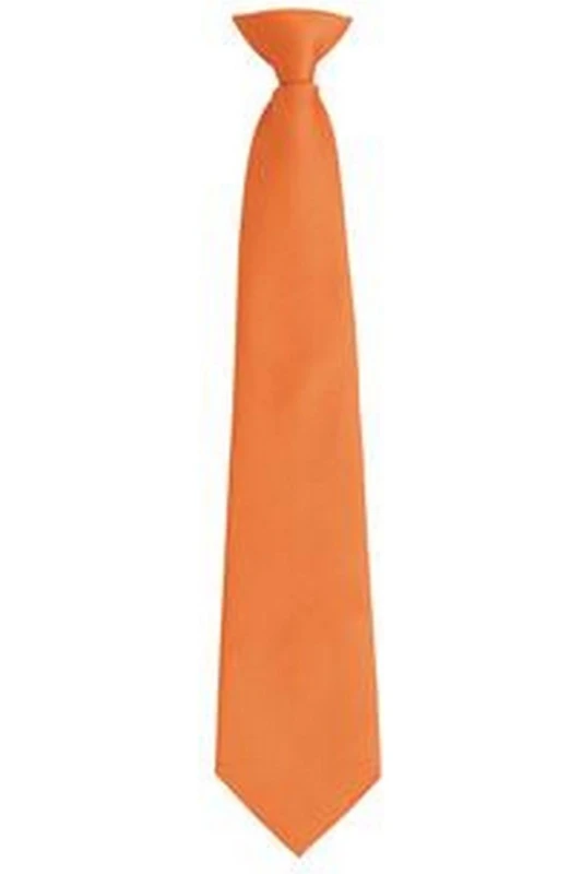 Image of Premier Premier Men Fashion ”ColoursWork Clip On Tie in Orange Orange One Size Male 5055805451309