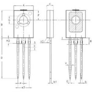 Image of Transistor BJT Discrete STMicroelectronics BD135 SOT 32 1