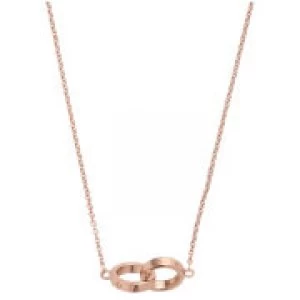 Image of Olivia Burton Womens Interlink Chain Necklace - Rose Gold