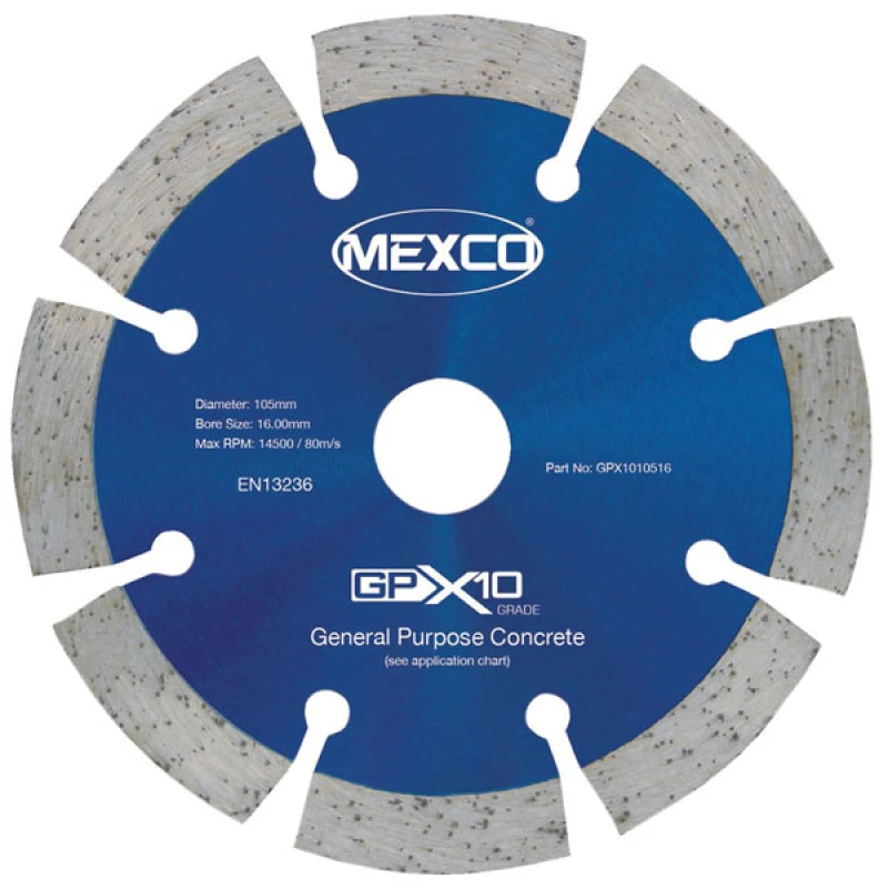 Image of Mexco Gpx1030022 Gpx10 Concrete Diamond Blade 300 X 22.23mm Mexgpx103002