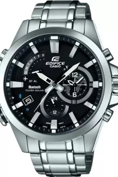 Image of Mens Casio Edifice Time Traveller Bluetooth Hybrid Smartwatch Alarm Chronograph Watch EQB-510D-1AER