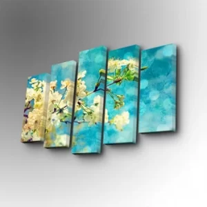 Image of 5PUC-160 Multicolor Decorative Canvas Painting (5 Pieces)