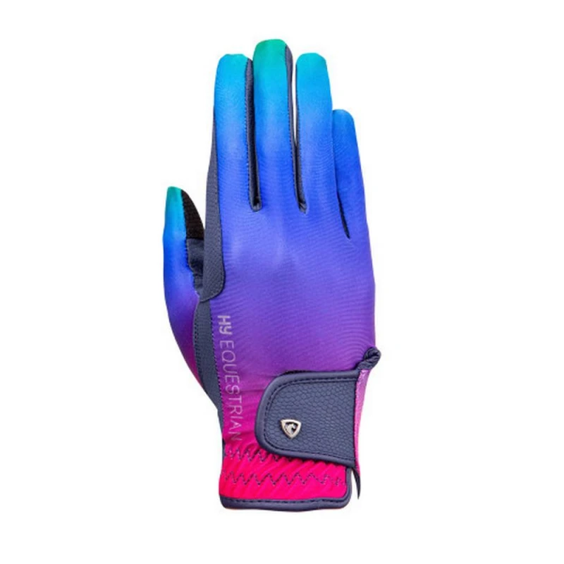 Image of Hy Ombre Riding Gloves in Mid Navy Size: XS Mid Navy Unisex XS
