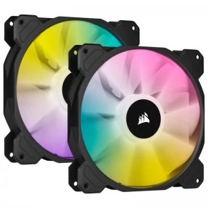 Image of Corsair iCUE SP140 RGB Elite Performance 140mm Pwm Dual Fan Kit with L