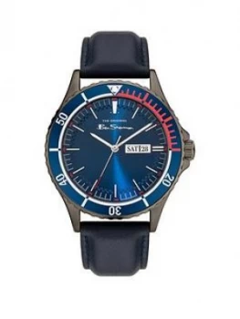 Image of Ben Sherman Blue Date Dial Blue Strap Watch, Blue, Men