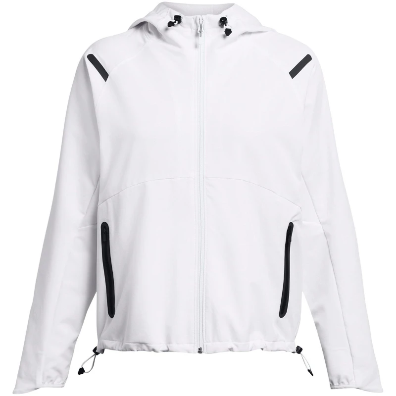 Image of Under Armour Womens Unstoppable Zip Hoodie White female 8 (XS)