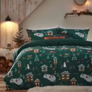 Image of Furn. Winter Pine Toddler Duvet Cover Set Polyester Pine Green
